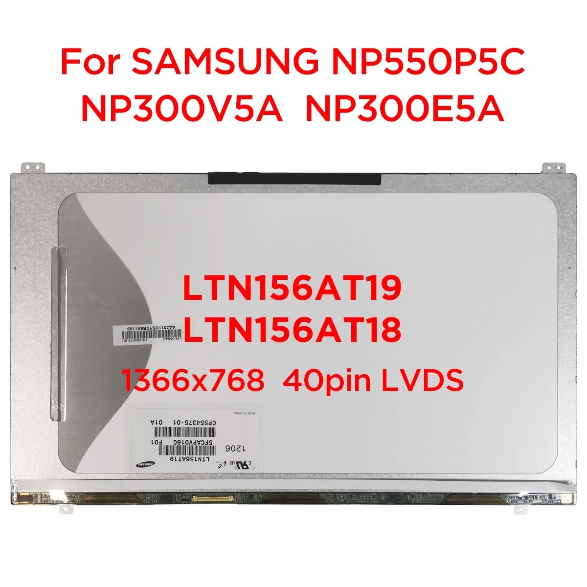  LTN156AT19 001 501 503 LTN156AT18 15.6  LED Ｚ Np300v5a 550P5C NP300E5A Ʈ LCD ȭ ÷ Ʈ